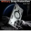 Phonesta MagLock Armor Back Cover hoesje met ring en MagSafe voor Samsung Galaxy S25 Ultra - Grijs 4
