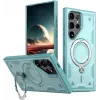 Phonesta MagLock Armor Back Cover hoesje met ring en MagSafe voor Samsung Galaxy S25 Ultra - Lichtblauw