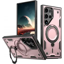 Phonesta MagLock Armor Back Cover hoesje met ring en MagSafe voor Samsung Galaxy S25 Ultra - Roségoud