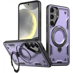 Phonesta MagLock Armor Back Cover hoesje met ring en MagSafe voor Samsung Galaxy S25/S24 - Paars