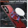 Phonesta MagLock Armor Back Cover hoesje met ring en MagSafe voor Samsung Galaxy S25/S24 - Rood 3
