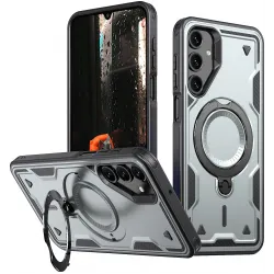 Phonesta MagLock Armor Back Cover hoesje met ring en MagSafe voor Samsung Galaxy A16 - Grijs