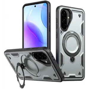 Phonesta MagLock Armor Back Cover hoesje met ring en MagSafe voor Samsung Galaxy A36/A56 - Grijs