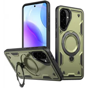 Phonesta MagLock Armor Back Cover hoesje met ring en MagSafe voor Samsung Galaxy A36/A56 - Groen