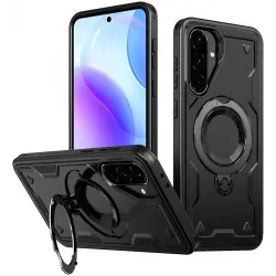 Phonesta MagLock Armor Back Cover hoesje met ring en MagSafe voor Samsung Galaxy A36/A56 - Zwart