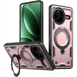 Phonesta MagLock Armor Back Cover hoesje met ring en MagSafe voor Xiaomi Poco F7 Pro/F7 Ultra - Roségoud