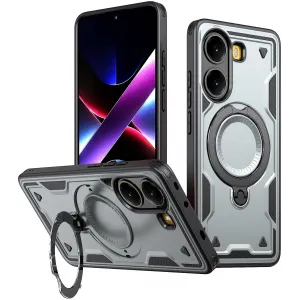 Phonesta MagLock Armor Back Cover hoesje met ring en MagSafe voor Xiaomi Poco X7 Pro - Grijs