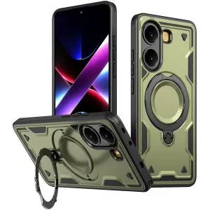 Phonesta MagLock Armor Back Cover hoesje met ring en MagSafe voor Xiaomi Poco X7 Pro - Groen