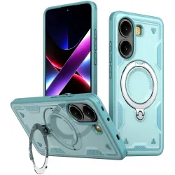 Phonesta MagLock Armor Back Cover hoesje met ring en MagSafe voor Xiaomi Poco X7 Pro - Lichtblauw
