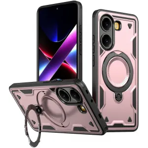 Phonesta MagLock Armor Back Cover hoesje met ring en MagSafe voor Xiaomi Poco X7 Pro - Roségoud