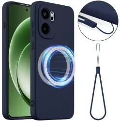 Phonesta Royale Liquid Silicone Back Cover hoesje met MagSafe voor OnePlus 15R - Donkerblauw