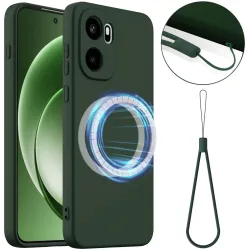 Phonesta Royale Liquid Silicone Back Cover hoesje met MagSafe voor OnePlus 15R - Donkergroen