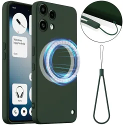 Phonesta Royale Liquid Silicone Back Cover hoesje met MagSafe voor Nothing Phone (3a) Lite - Donkergroen