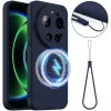 Phonesta Royale Liquid Silicone Back Cover hoesje met MagSafe voor Xiaomi 17 Ultra - Donkerblauw