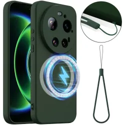 Phonesta Royale Liquid Silicone Back Cover hoesje met MagSafe voor Xiaomi 17 Ultra - Donkergroen