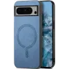 Phonesta Retro Vegan Leather MagSafe Back Cover hoesje voor Google Pixel 9 Pro XL - Blauw