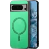 Phonesta Retro Vegan Leather MagSafe Back Cover hoesje voor Google Pixel 9 Pro XL - Groen