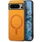 Phonesta Retro Vegan Leather MagSafe Back Cover hoesje voor Google Pixel 9 Pro XL - Oranje