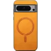 Phonesta Retro Vegan Leather MagSafe Back Cover hoesje voor Google Pixel 9 Pro XL - Oranje 3