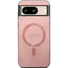 Phonesta Retro Vegan Leather MagSafe Back Cover hoesje voor Google Pixel 9 Pro XL - Roze 3