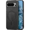 Phonesta Retro Vegan Leather MagSafe Back Cover hoesje voor Google Pixel 9 Pro XL - Zwart