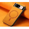 Phonesta Retro Vegan Leather MagSafe Back Cover hoesje voor Google Pixel 9 / 9 Pro - Oranje 2