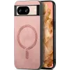 Phonesta Retro Vegan Leather MagSafe Back Cover hoesje voor Google Pixel 9 / 9 Pro - Roze