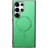 Phonesta Retro Vegan Leather MagSafe Back Cover hoesje voor Samsung Galaxy S25 Ultra - Groen 4