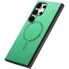Phonesta Retro Vegan Leather MagSafe Back Cover hoesje voor Samsung Galaxy S25 Ultra - Groen 6