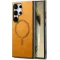 Phonesta Retro Vegan Leather MagSafe Back Cover hoesje voor Samsung Galaxy S25 Ultra - Oranje