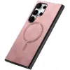 Phonesta Retro Vegan Leather MagSafe Back Cover hoesje voor Samsung Galaxy S25 Ultra - Roze 7