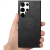 Phonesta Retro Vegan Leather MagSafe Back Cover hoesje voor Samsung Galaxy S25 Ultra - Zwart 8