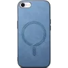 Phonesta Retro Vegan Leather MagSafe Back Cover hoesje voor Apple iPhone 17e/16e - Blauw 1