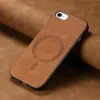 Phonesta Retro Vegan Leather MagSafe Back Cover hoesje voor Apple iPhone 17e/16e - Bruin 3