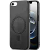 Phonesta Retro Vegan Leather MagSafe Back Cover hoesje voor Apple iPhone 17e/16e - Zwart 0