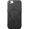 Phonesta Retro Vegan Leather MagSafe Back Cover hoesje voor Apple iPhone 17e/16e - Zwart 1
