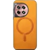 Phonesta Retro Vegan Leather MagSafe Back Cover hoesje voor OnePlus 12R - Oranje 2