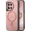 Phonesta Retro Vegan Leather MagSafe Back Cover hoesje voor OnePlus 12R - Roze