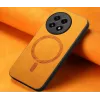 Phonesta Retro Vegan Leather MagSafe Back Cover hoesje voor OnePlus 13 - Oranje 4