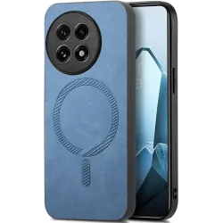 Phonesta Retro Vegan Leather MagSafe Back Cover hoesje voor OnePlus 13R - Blauw