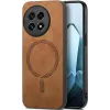 Phonesta Retro Vegan Leather MagSafe Back Cover hoesje voor OnePlus 13R - Bruin