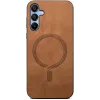 Phonesta Retro Vegan Leather MagSafe Back Cover hoesje voor Samsung Galaxy A16 - Bruin 2