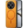 Phonesta Retro Vegan Leather MagSafe Back Cover hoesje voor Oppo Find X8 Pro - Oranje