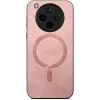 Phonesta Retro Vegan Leather MagSafe Back Cover hoesje voor Oppo Find X8 Pro - Roze 2