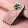 Phonesta Retro Vegan Leather MagSafe Back Cover hoesje voor Oppo Reno12 F/Reno12 FS - Roze 4