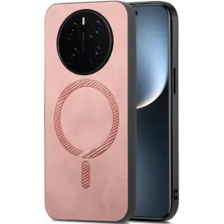 Phonesta Retro Vegan Leather MagSafe Back Cover hoesje voor HONOR Magic7 Pro - Roze