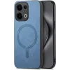 Phonesta Retro Vegan Leather MagSafe Back Cover hoesje voor Oppo Reno13 - Blauw