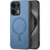 Phonesta Retro Vegan Leather MagSafe Back Cover hoesje voor Oppo Reno13 Pro - Blauw