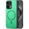 Phonesta Retro Vegan Leather MagSafe Back Cover hoesje voor Oppo Reno13 Pro - Groen