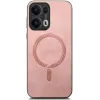 Phonesta Retro Vegan Leather MagSafe Back Cover hoesje voor Oppo Reno13 Pro - Roze 2
